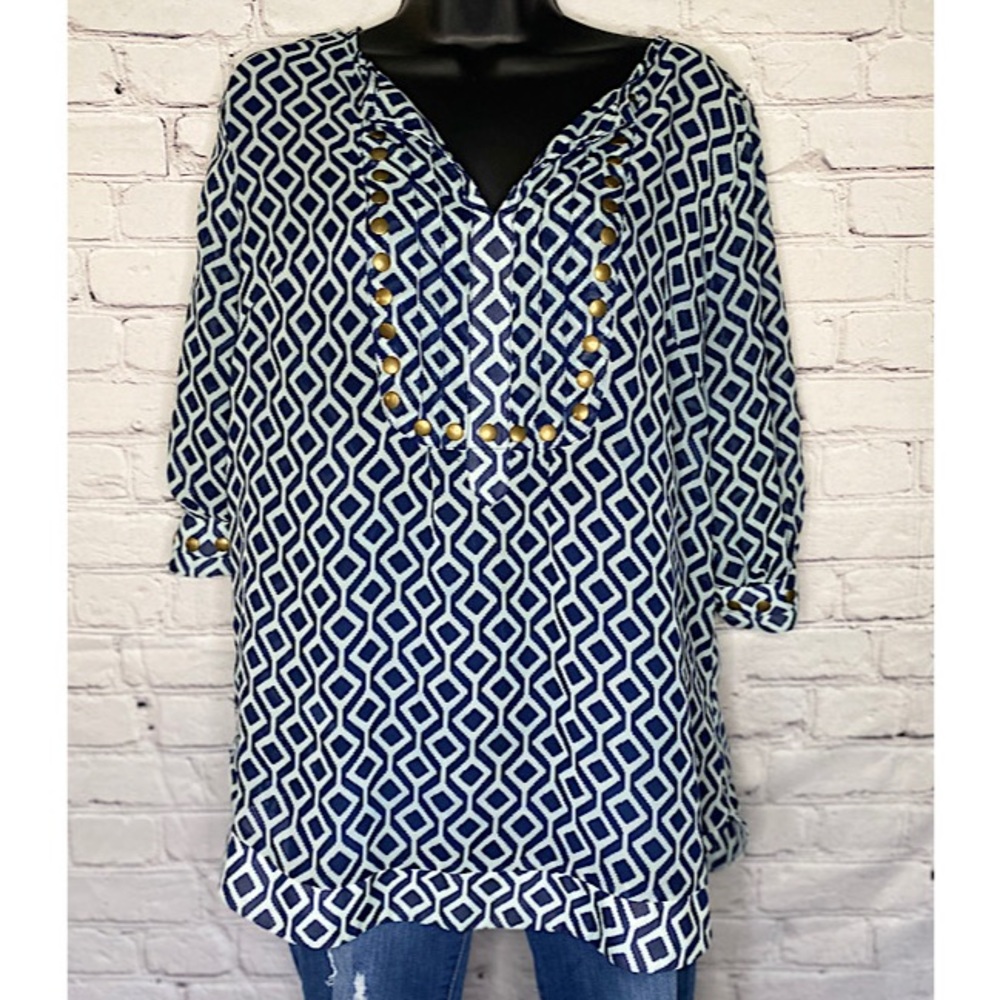 Hawthorne 1/4 length sleeve blouse